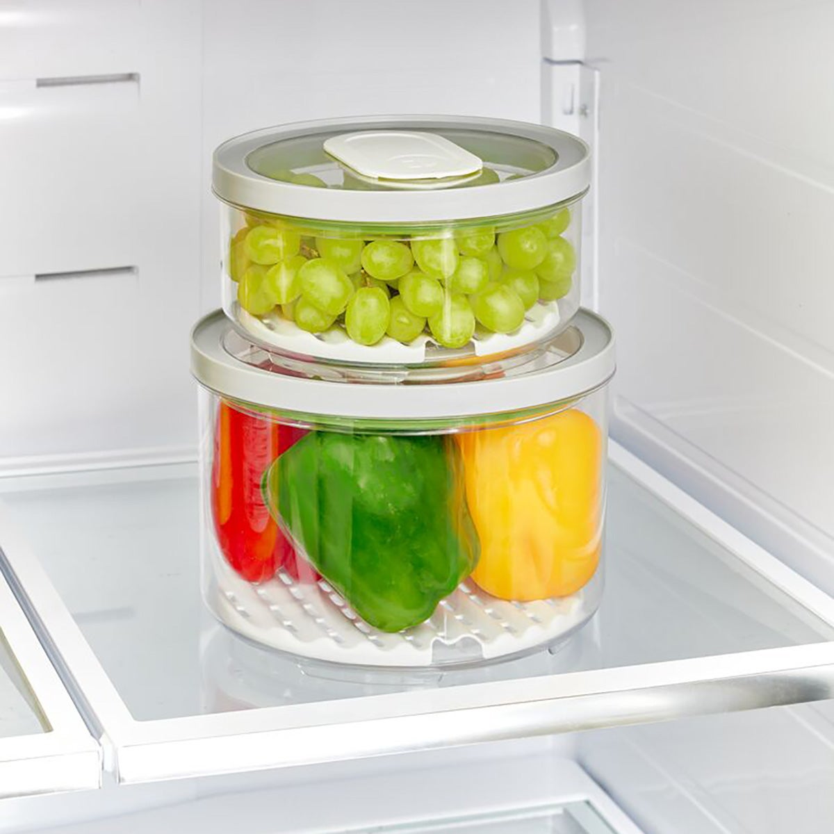 iDesign Round Produce Keeper Set of 2 The Container Store